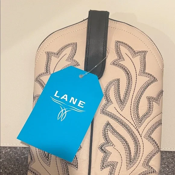 Lane Boots - Classic Square Boot - Jet Black and Pale Ivory - Striking, Stylish - Picture 4 of 10